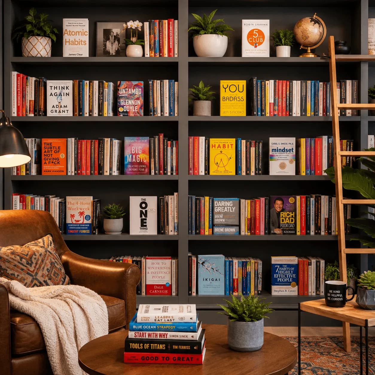Sacred Christian Library stacked books